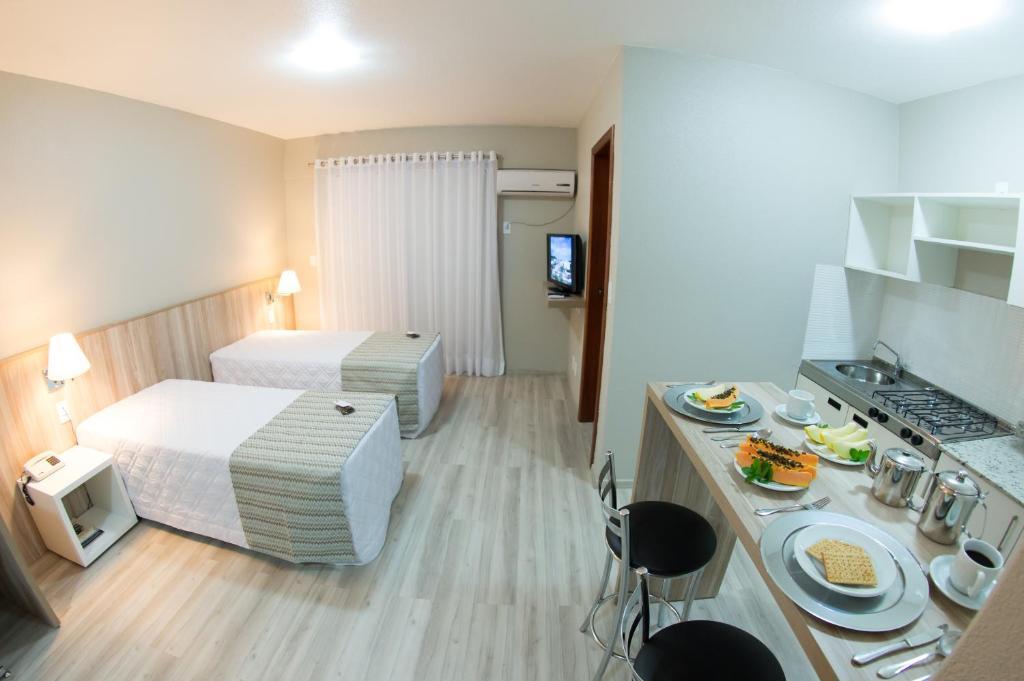 Aquarius Hotel Flat Residence Santa Cruz do Sul Quarto foto